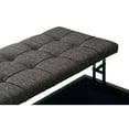 thumbnail image 2 of Harrison 36 inch Wide Transitional Coffee Table Storage Ottoman in Ebony Tweed Look Fabric, 2 of 11