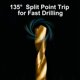 thumbnail image 5 of Titanium Metal Drill Bit Set for Steel, Wood, Plastic, Copper, Aluminum with Storage Case, 1/16inch-, 5 of 5
