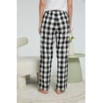 thumbnail image 4 of HiddenValor Women Lightweight Woven Cotton Plaid Pajama Lounge Pants, 4 of 4