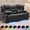 Black, variant on Power Loveseat Recliner Sofa with Console, Massage & Heat, LED Theater Seating with Bluetooth Speaker, USB Charging, Cup Holders, Storage, Tray Table & Cup Holder, Faux Leather, Gray