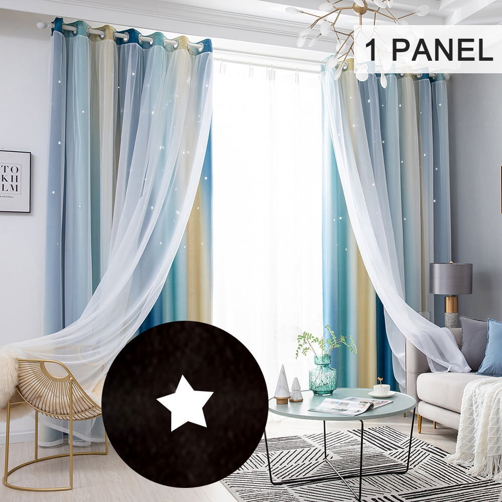 Star Curtains Stars Blackout Curtains for Kids Girls Bedroom Living