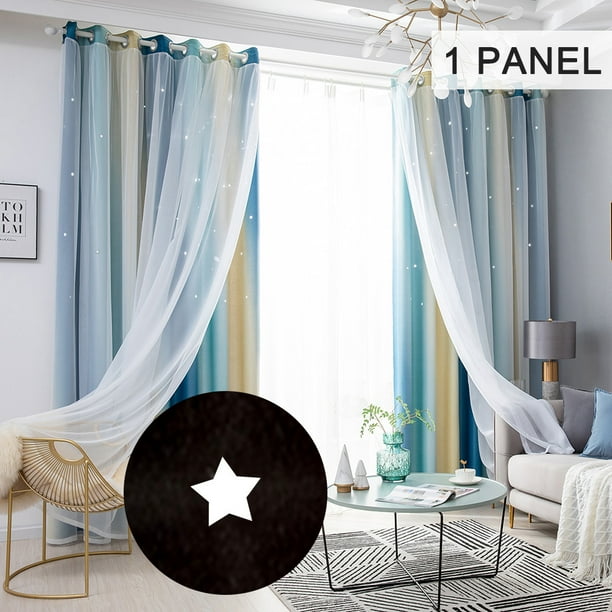 Star Curtains Stars Blackout Curtains for Kids Girls Bedroom Living