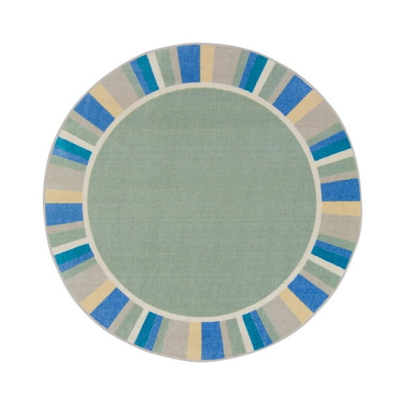Off the Cuff 7'7" Round area rug in color Sage