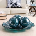 thumbnail image 3 of WHOLE HOUSEWARES | 11.5" Glass Mosaic Decorative Tray 3PCS 3.75" (Turquoise), 3 of 5