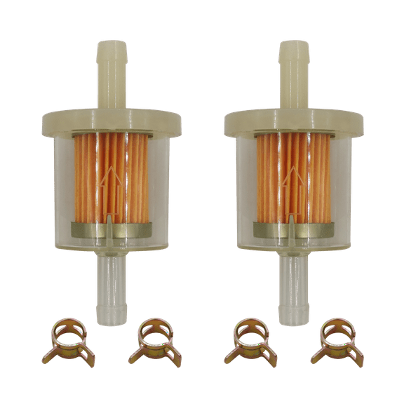 691035 493629 Fuel Filter 40 micron 1/4" Inline Filter for Briggs & Stratton 84001895 794079 56002, Kawasaki 49019-7001 7-07061, Toro Craftsman MTD Lawn Mower replacement part, 2 pack