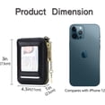 thumbnail image 4 of KAWELL Credit Card Holder, Small RFID Card Wallet Slim Leather Card Case with Keychain & ID Window, 4 of 7