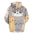 thumbnail image 3 of Cute Cartoon Cats Men's Women New Sweatshirt Hoodie Men's Plus Size Sweatshirt Hooded Sweatshirt 3d Printed Street Men's Cloth, 3 of 6