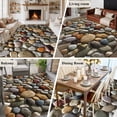 thumbnail image 5 of Colorful Stones Area Rugs 8'x10', Washable Small Throw Rugs for Living Room Patio, Farmhouse Stones Modern Art Indoor Outdoor Rug Non-Slip Low Pile Carpet Runner Reversible Floor Mats, 5 of 8