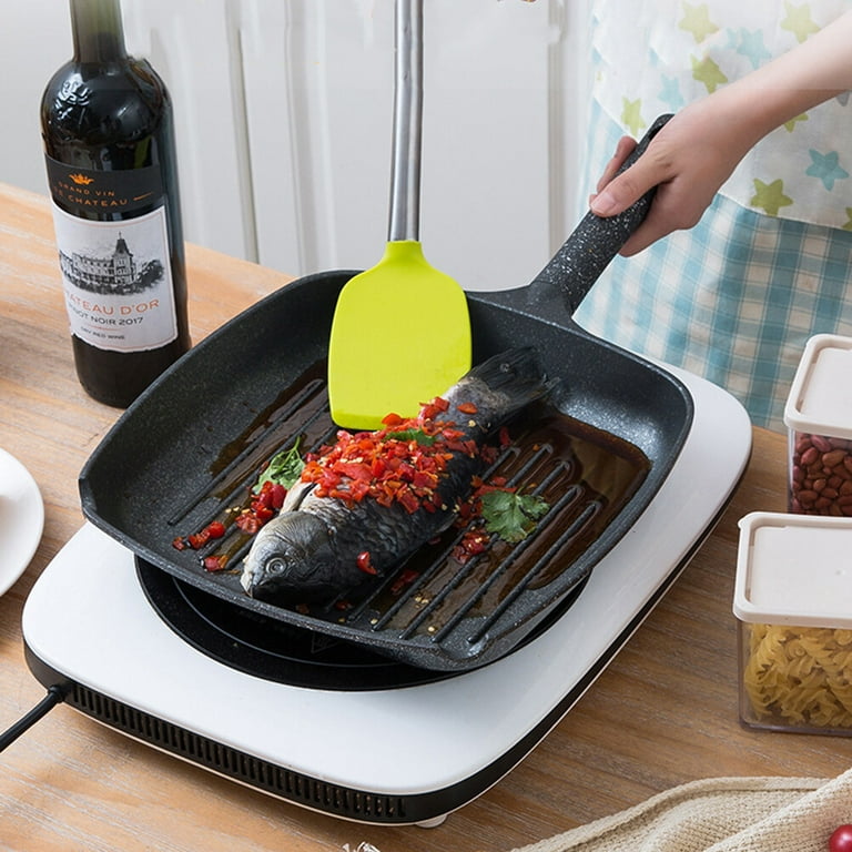 1pc Maifan Stone Frying Pan, Non-stick Flat Pan, 3-slot Flat