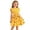 Glisme Yellow440, variant on Glisme Girls Dresses Ribbed Sleeveless Summer Dress With Print Flowy Dress For Toddler Light Pink Sundress Size 6-7 Years