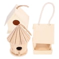 thumbnail image 5 of Unfinished Wood Hanging Birdhouse DIY Craft (Wood Color), 5 of 7