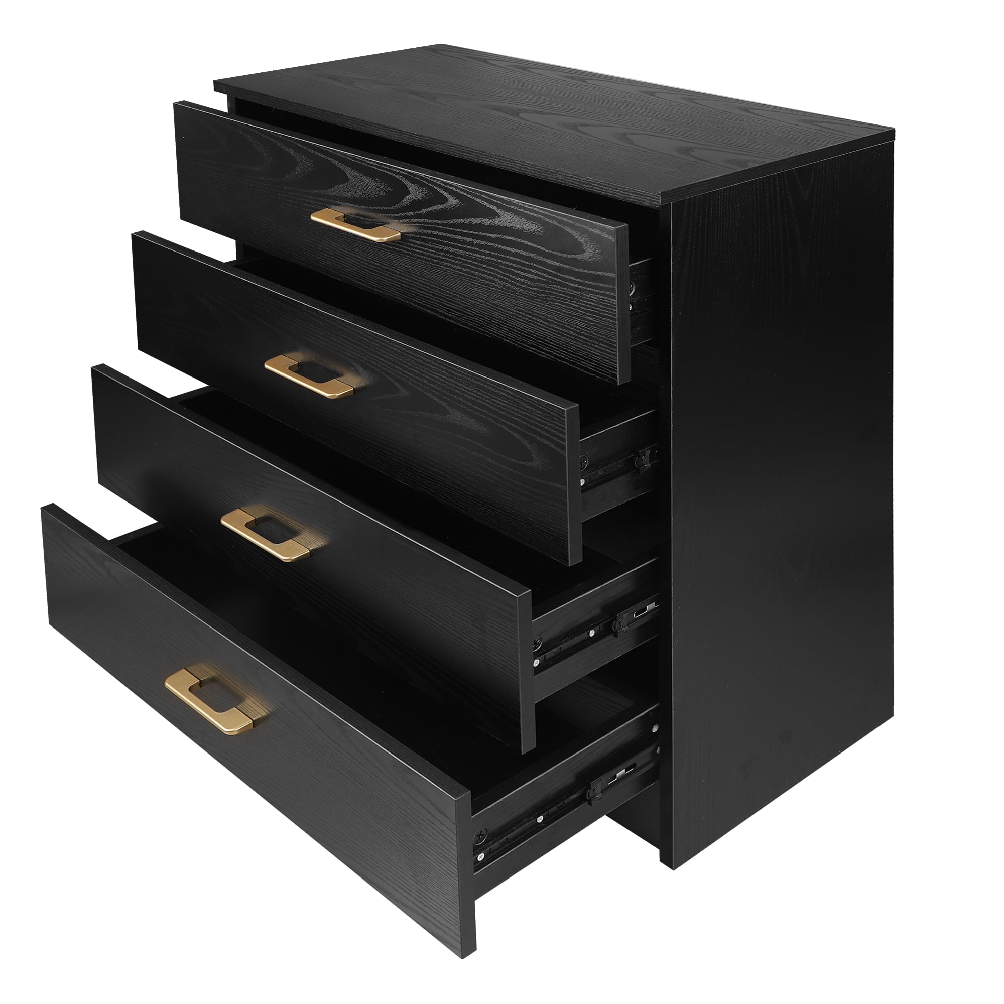 4Drawer Dresser for Bedroom, Modern Chester Drawer Bedside Nightstand