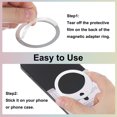 thumbnail image 3 of Magnetic Sticker Ring, 4Pcs - Universal Magnetic Adapter Ring, Silicone Magnet Wireless Charging Conversion Kit for Mobile Phone Case Wireless Charger (White), 3 of 8