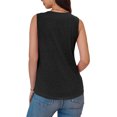 thumbnail image 4 of Women V Neck Tank Tops Casual Summer Loose Fit Sleeveless Shirts Blouse, 4 of 4