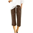 thumbnail image 3 of Lovzfmll Joggers Pants women 2024! Women's Yoga Pants Loose Soft Drawstring Workout Sweatpants Causal Pants with Pockets Brown L, 3 of 7