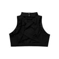 thumbnail image 5 of Aislor Big Girls Kids Mock Neck Criss-Cross Back Crop Tops Athletic Dance Sports Activewear, 5 of 7