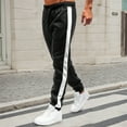 thumbnail image 2 of Mens Baggy Sweatpants Basic Casual Pants Relaxed Fit Straight Leg Spring Fall Lightweight Streetwear Lounge Pants Black L, 2 of 4