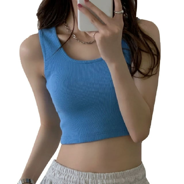 Camiseta sin mangas de ejercicio ajustada para mujer, Camiseta deportiva sin mangas para mujer Camiseta deportiva sin mangas para mujer Camiseta sin mangas de entrenamiento acanalada para mujer Elaborada por expertos