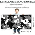 thumbnail image 5 of Gaming Laptop Mouse Pad,Grey Black White Big Desk Pads PC Keyboard Waterproof and Non-Slip 47.2" x 23.6" 3mm Thick XXXL Rubber Table Mat, Black Spotted Dog Mouse Pads, 5 of 6