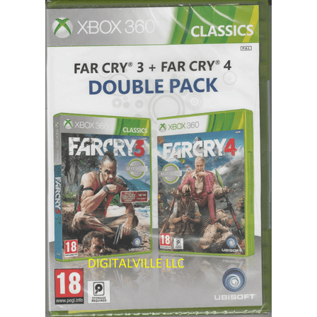 Far Cry 3 and Far Cry 4 Xbox 360 Double Pack Brand New Factory Sealed