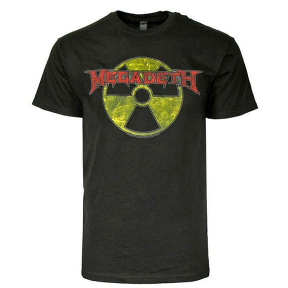 Megadeth Men's Radioactive Logo T-Shirt Black X-Large | Officially Licensed