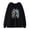 Black, variant on Mens Halloween Skeleton Zip Up Hoodie Relaxed Fit Casual Long Sleeve Pullover Sweater for Spring Autumn White S