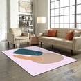 thumbnail image 3 of White Lines Large Area Rugs, Geometric Pattern Runner Rugs, Non-Slip Floor Throw Mat, Rectangle Carpet for Living Room, Bedroom, Hallway Front Entrance, Kitchen, Dining, 5' x 8', 3 of 7