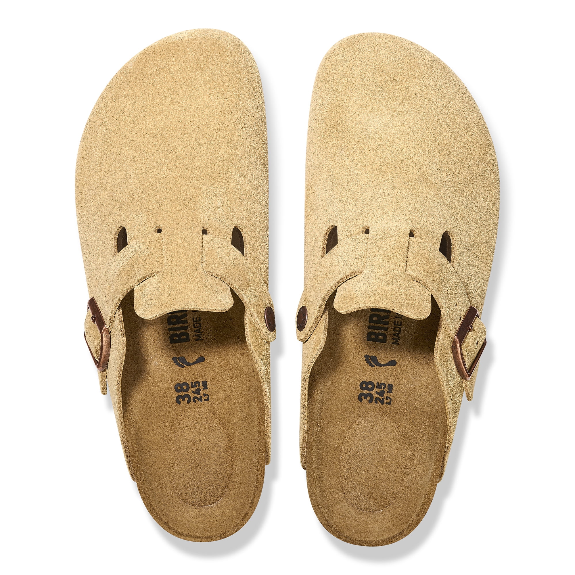 Birkenstock Boston Narrow Unisex Shoes Size 6, Color: Latte Cream