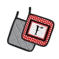 thumbnail image 2 of Carolines Treasures CJ1012-FPTHD Letter F Initial - Red Black Polka Dots Pair of Pot Holders, 7.5HX7.5W, multicolor, 2 of 2
