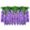 Purple, variant on Sinhoon 12 Pack Artificial Wisteria Vine Ratta Fake Wisteria Hanging Garland Silk Long Hanging Bush Flowers String Home Party Wedding Decor (White)