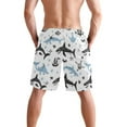 thumbnail image 2 of joogoo Men's Swim Trunks Cartoon Shark Fish Beach Shorts with Pockets S, 2 of 6