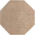 thumbnail image 1 of Unique Loom Everyday Shag Plush Area Rug 8' x 8' Octagon in Taupe, 1 of 1