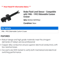 thumbnail image 2 of Brake Fluid Level Sensor - Compatible with 1986 - 1992 Oldsmobile Custom Cruiser 1987 1988 1989 1990 1991, 2 of 2