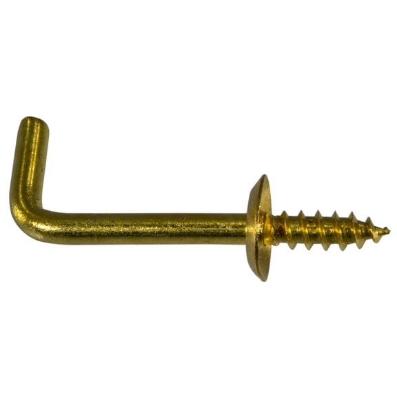 15/32" x 7/8" Brass Cup Hooks SHB-121 (20 pcs.)
