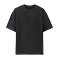 thumbnail image 4 of Men's T-Shirts Oversized Unisex Short Sleeves Casual Loose Wash Solid Basic Tee Tops, 4 of 8