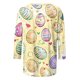 thumbnail image 4 of Tops de Cuello Redondo para las Mujeres Carnaval Impreso 3/4 Manga Blusa Casual, Blusas para las Mujeres Colorido Uso Diario, 4 of 7