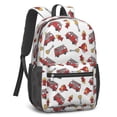 thumbnail image 2 of Fireman and Helmet White Pattern 17" Waterproof Oxford School Backpacks for Teens, S-Shape Padded Straps, for School, Travel, Hiking, Camping, 2 of 5