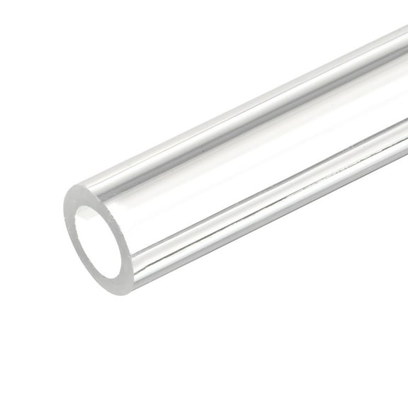 Uxcell Acrylic Pipe Clear Rigid Round Plastic Tube 9mm(3/8 inch) ID 13mm(1/2 inch) OD 10"