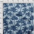 thumbnail image 3 of oneOone Viscose Jersey Sky Blue Fabric Coconut Tree & Leaf Sewing Material Print Fabric By The Yard 60 Inch Wide, 3 of 7