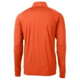 thumbnail image 3 of Men's Cutter & Buck  Orange New York Mets Adapt Eco Knit Stretch Recycled Quarter-Zip Pullover Top, 3 of 3