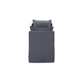 thumbnail image 4 of Yazmin  Bench  Dark  Gray Linen  Upholstered  Piping  Details, 4 of 7
