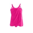 thumbnail image 6 of LEKWK Tankini Tops for Women High Neck Ruffle Trim Tummy Control Modest Two Piece Bathing Suit with Shorts for Summer Vacation Resort Wear, 6 of 8