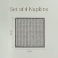 thumbnail image 5 of over&back Hand-Blocked Printed Cotton Cloth Napkins - Washable Napkins Set for Mixing, Matching, and Creating a Custom Home Decor Tablescape - Grey Herringbone, 5 of 11