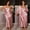 Pink, variant on Women's Silk Nightgown and Robe Set Long Sleeves Robes 2 Piece Bathrobe Set V-neck Cami Sleepwear