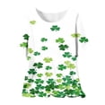 thumbnail image 2 of Puntoco Liquidación de blusas cortas para mujer, blusa de manga corta con estampado de moda para mujer, camiseta de cuello redondo, 2 of 5