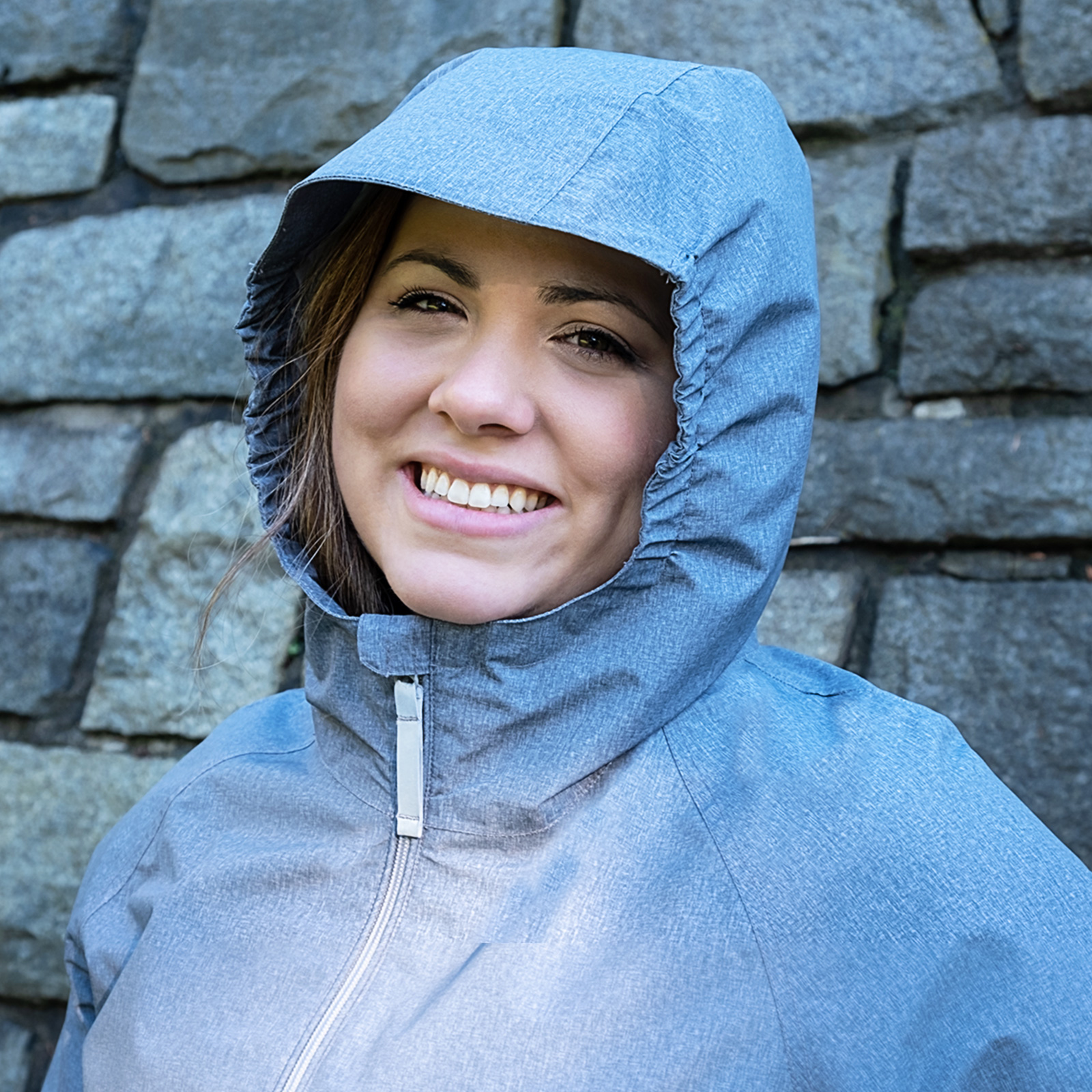 JAN & JUL Waterproof Rain-Coat for Women Thigh-Length Jacket (Heather Grey, Size L) - image 5 of 7
