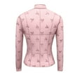 thumbnail image 4 of Mesh Shirt Women Long Sleeve Sheer See Through Mock Neck Floral Embroidery Sheer Blouce Fishne Womens T Shirts,Pink,M, 4 of 4