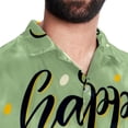 thumbnail image 5 of Easter Font Men's Short Sleeve Hawaiian Shirt, Casual Printed Button Down Beach Tops for Summer, Spread Collar Mens Shirts Unisex, 5 of 6