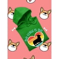 thumbnail image 3 of Vintage My Corgi Is My Valentine Hoodie Women -Image by Shutterstock, Female 4X-Large, 3 of 4