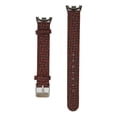 thumbnail image 1 of Correa de piel sintética transpirable, flexible, cómoda y moderna para Mi Band 8, para hombre y mujer, con patrón tejido marrón., 1 of 14